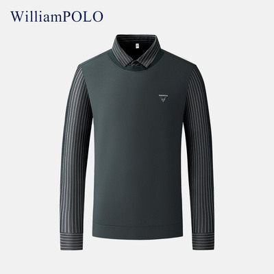 英皇保罗长袖t恤男士春秋季新款翻领polo衫男装秋冬款打底衫上衣