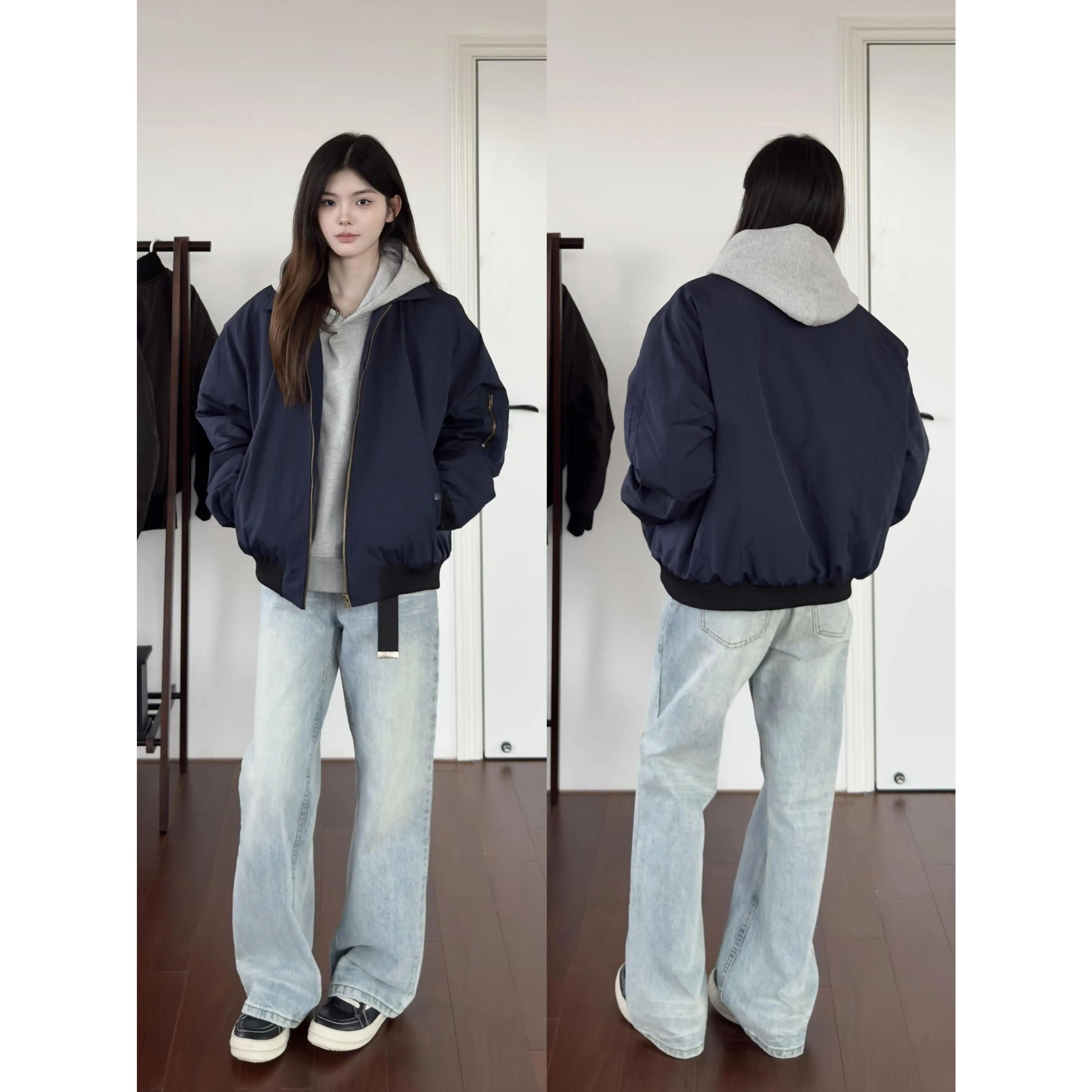 2025新款秋季美式棒球服外套女高级感飞行员夹克情侣款外套男女