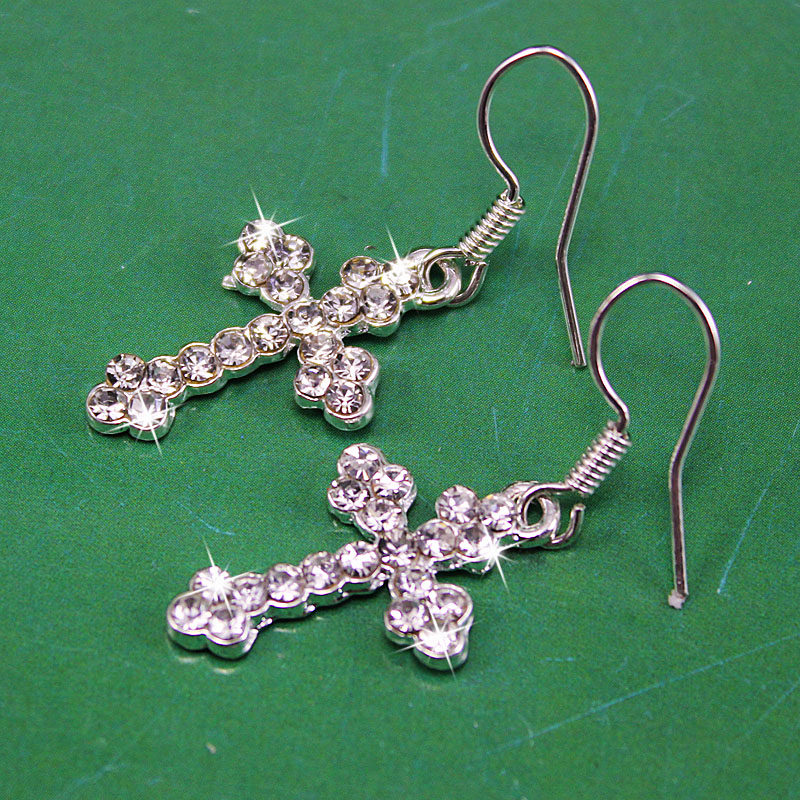 새로운 크로스 라인 석 패션 인기 여성 귀 보석 여자 귀걸이 여성 보석 귀걸이의 한국어 버전