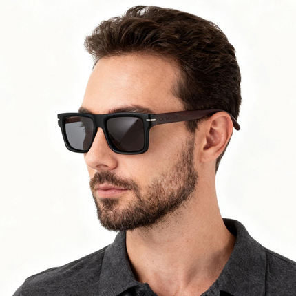 Wood Sunglasses Wooden Polarized Sunglasses Driving Glasses Square Sunglasses European and American Style Glasses for Men