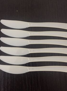 一次性塑料DK2小刀子黄色西餐刀甜品小切刀月饼刀12CM2000只