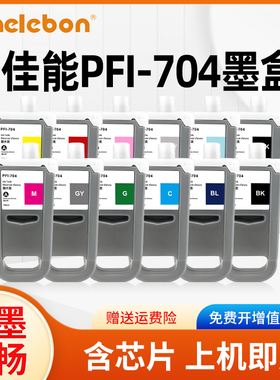 适用佳能PFI-704墨盒canon imagePROGRAF iPF W8300 8310 8300s 8310s宽幅打印机绘图仪颜料墨水墨盒