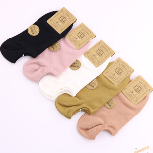 耐尔精梳棉休闲纯色隐形女船袜春夏薄全棉浅口女袜豆豆鞋 袜子3842