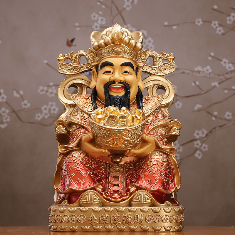 台湾纯铜财神爷佛像摆件供奉招财