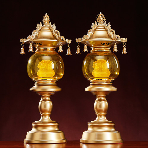 吉祥缘新款五龙招财宫灯财神供灯