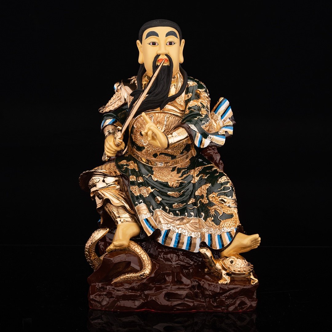 台湾鎏金盛凡真武大帝神像玄武大帝道观玄天上帝无量祖师真武帝君