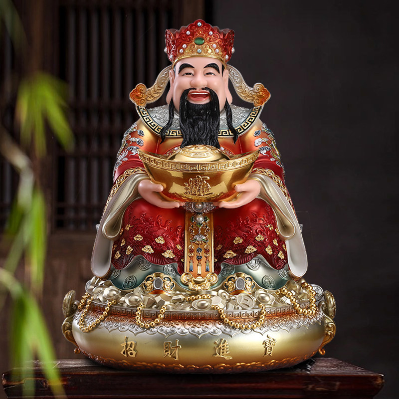 汉白玉彩绘财神爷摆件家用供奉客厅招财装饰礼品办公室财神爷佛像高性价比高么？