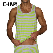 打底吸汗背心1926RT 背心棉涤纶运动健身柔软无袖 CIN2新品 男士