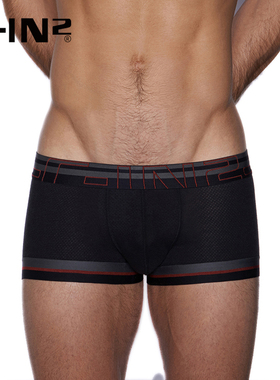 C-IN2新品内裤男轻薄人造丝网眼运动透气性感低腰平角裤 3223