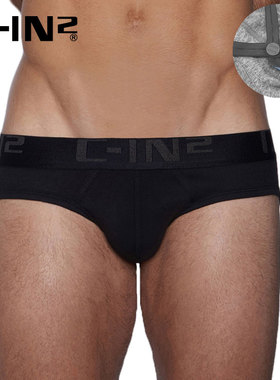 C-IN2男士内裤 精梳棉吊环 U凸囊袋男内裤低腰性感三角裤男 4036