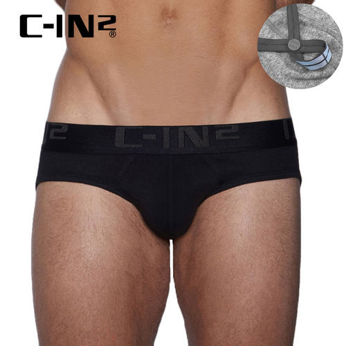 c-in2男士内裤精梳棉吊环U凸囊袋
