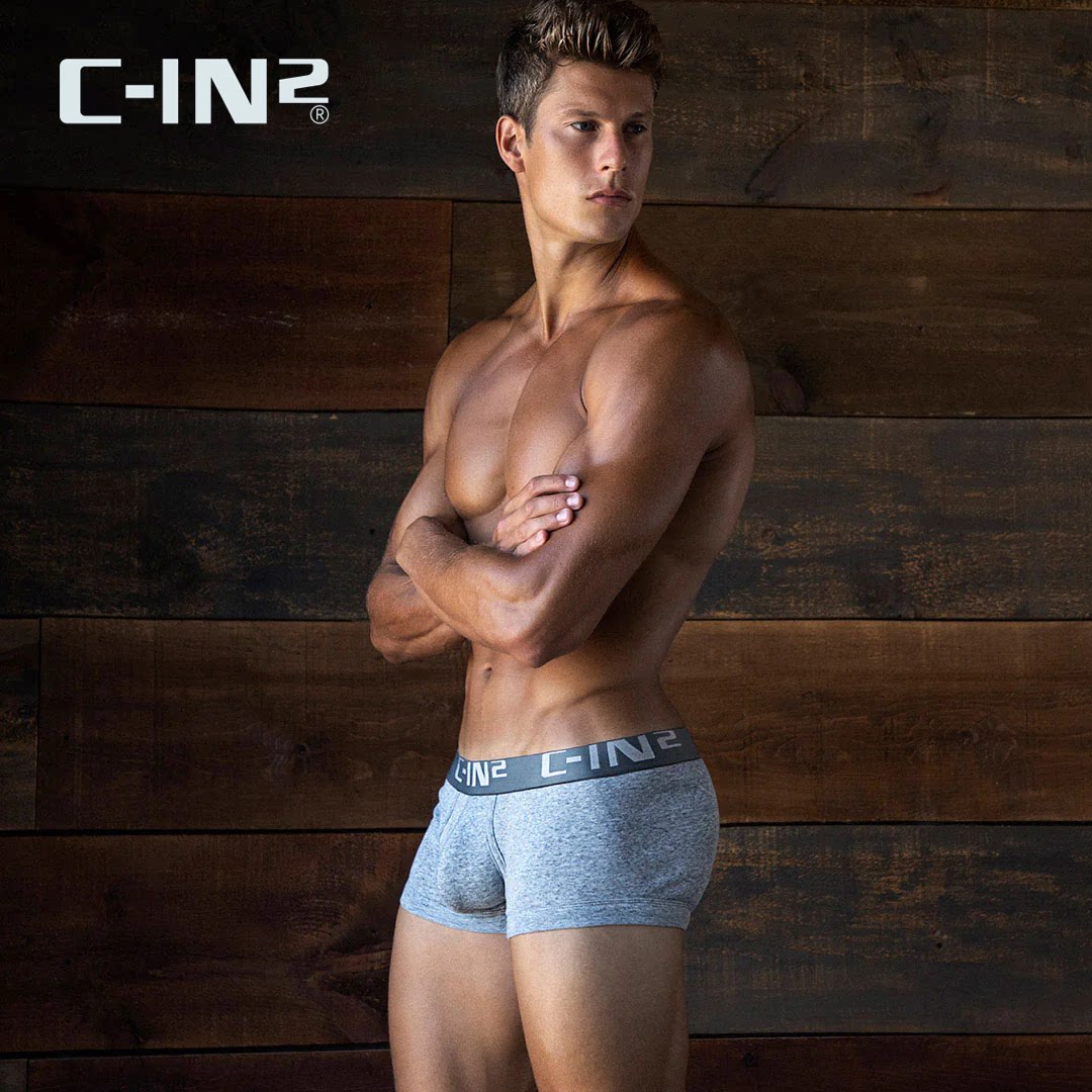 C-IN2男士进口内裤 精梳棉男内裤舒适透气U凸囊袋平角裤4023