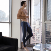 男打底裤 暖贴身保暖裤 莱赛尔线裤 薄款 7439 秋裤 IN2新款