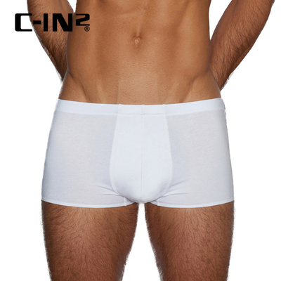 C-IN2新品男士内裤棉加莫代尔U凸性感弹力低腰平角裤男2323AB