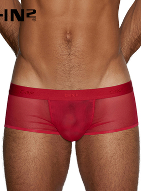 C-IN2新品性感镂空透气弹力舒适超低腰性感U凸小平角裤5768FA