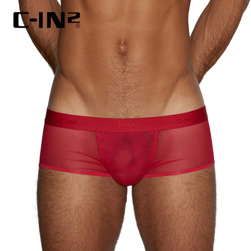 C-IN2网纱设计低腰性感平角裤