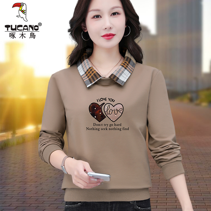 啄木鸟薄款宽松棉韩版卫衣