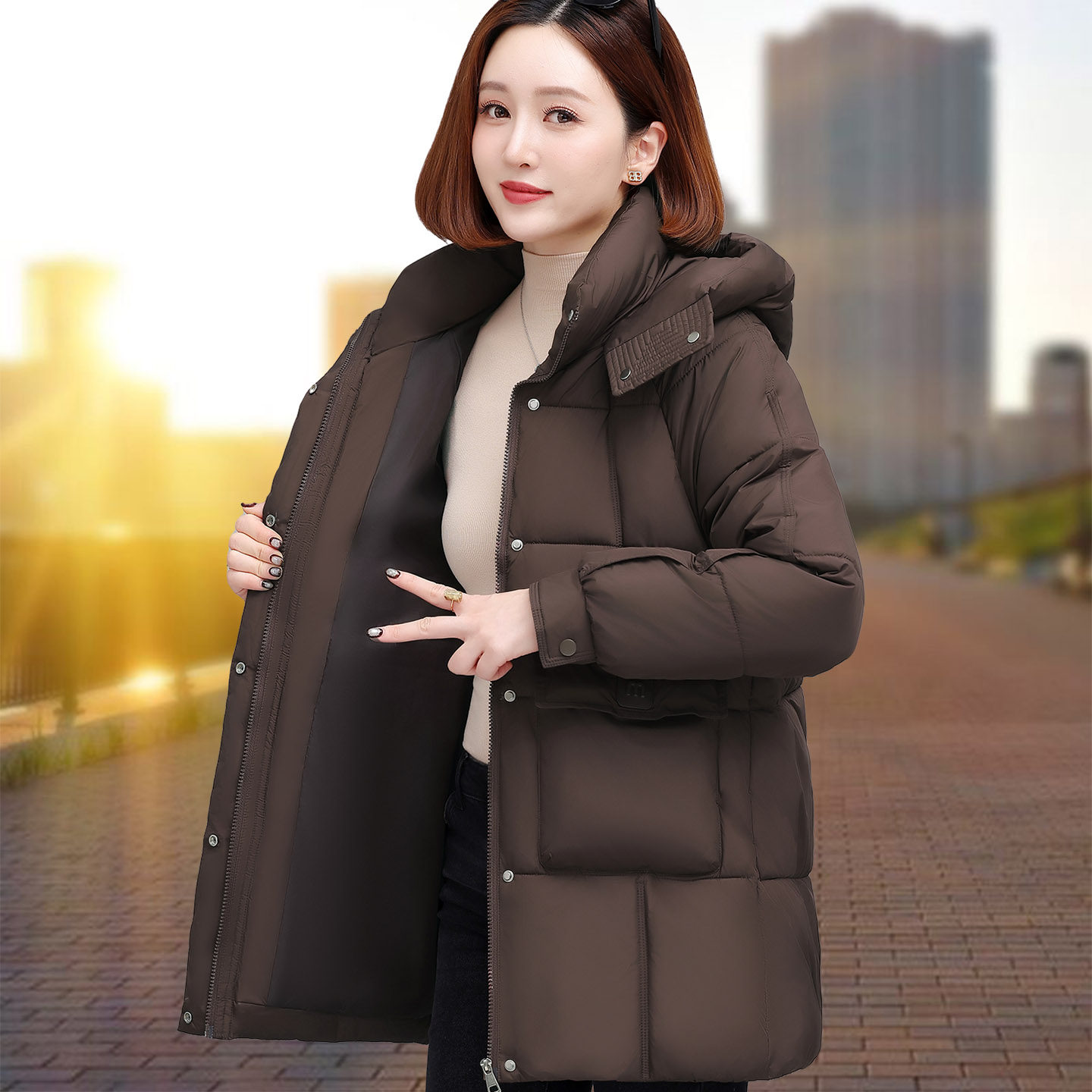 加厚棉衣女中长款冬季爆款2026新款羽绒棉服中年妈妈冬装外套棉袄