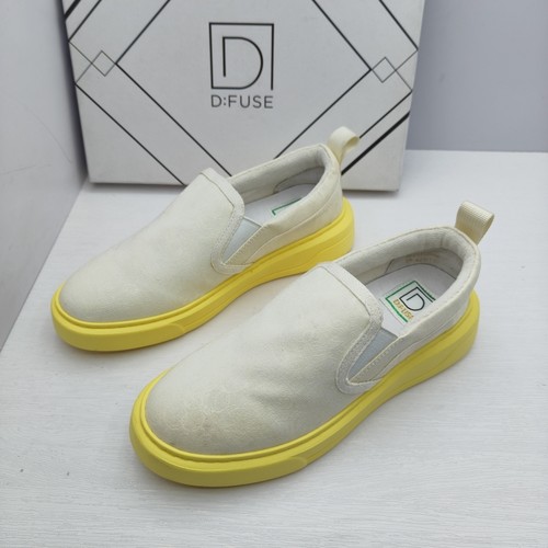 D:FUSE/迪芙斯撤柜英伦秋季帆布厚底圆头乐福鞋时尚休闲女鞋微瑕