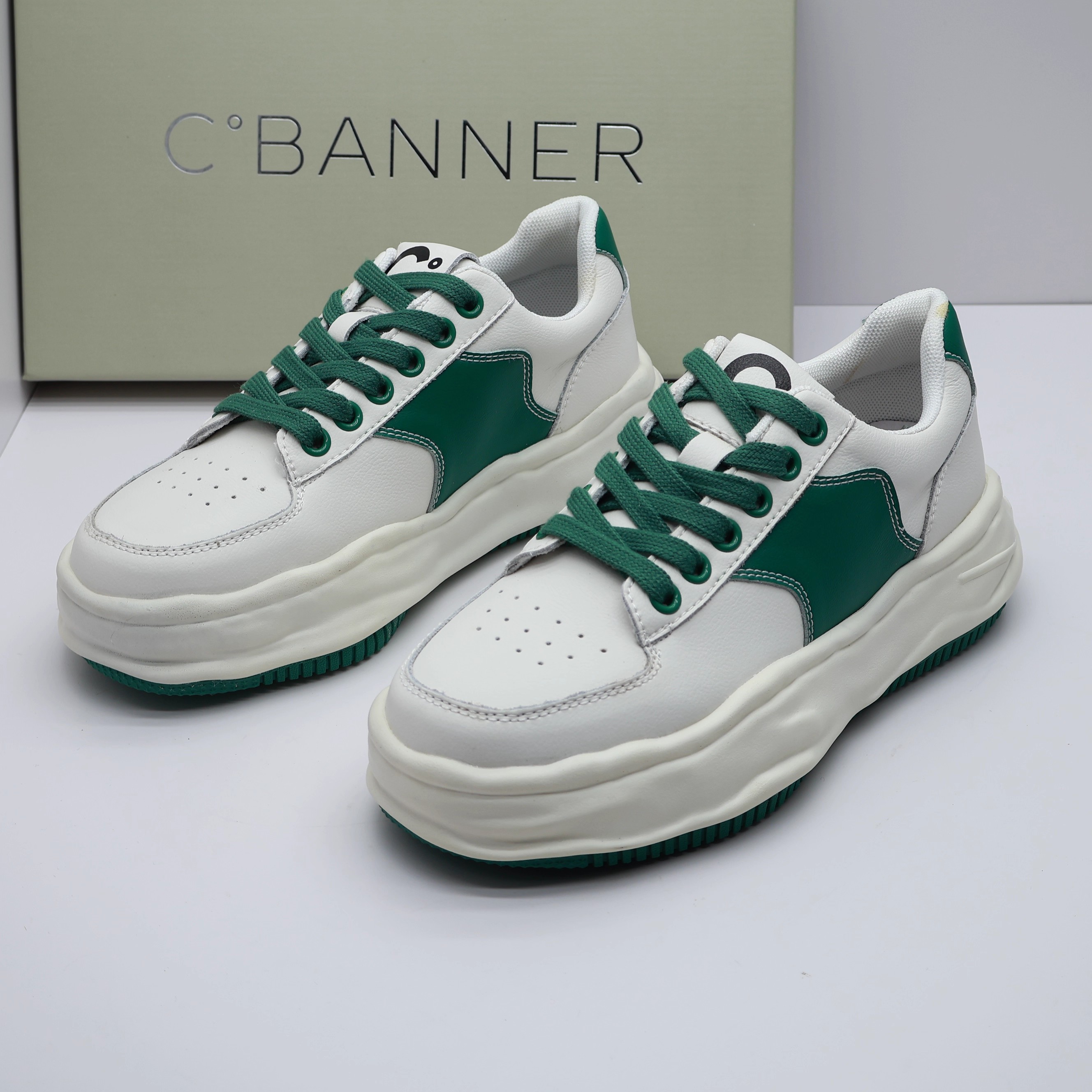 商场品牌撤柜秋季拼色学生小白鞋系带圆头松糕厚底休闲舒适女单鞋