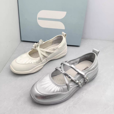 Comely/康莉断码撤柜夏季芭蕾鞋蝴蝶结厚底运动风玛丽珍鞋单鞋女