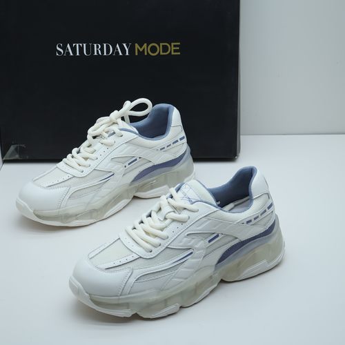 SATURDAYMODE断码撤柜秋季真皮时尚百搭圆头厚底系带休闲运动鞋女