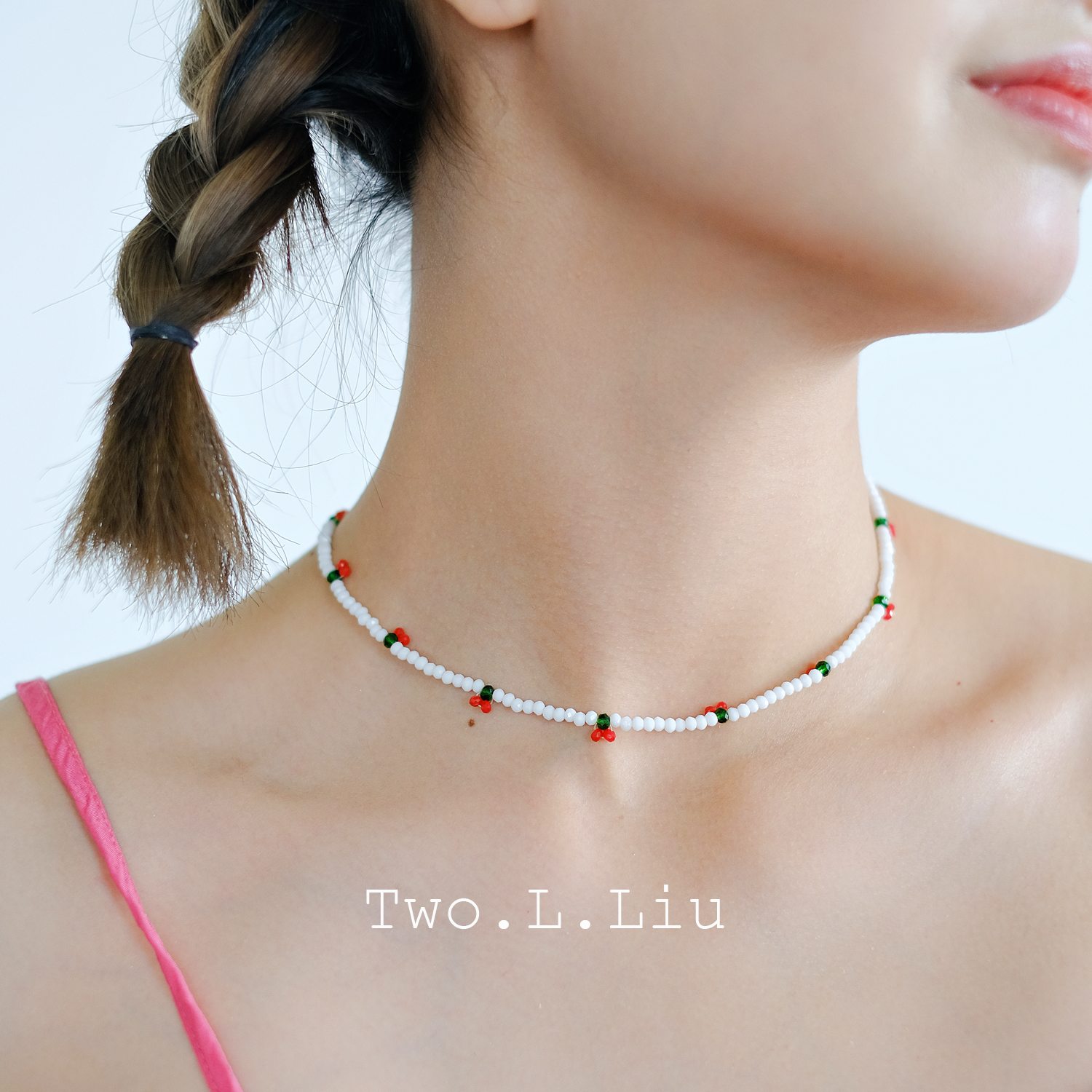 樱桃手工气质女颈链锁骨链