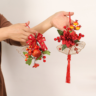 新年红果串挂件过年春节装饰品家用客厅发财果挂饰入室门场景布置