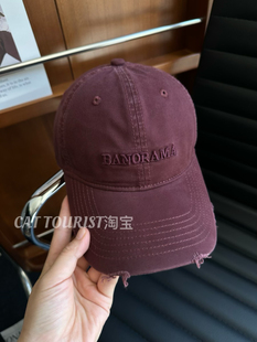 CAT TOURIST 显白酱紫色棒球帽子2025新款刺绣显脸小鸭舌帽韩男女