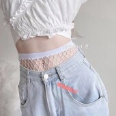 黑白渔网袜镂空性感连裤 黑白 网袜纯欲防勾丝jk百搭夏季 薄款