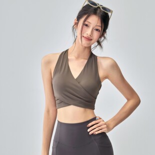 新款 运动内衣女带胸垫美背瑜伽背心防震外穿普拉提训练健身文胸秋