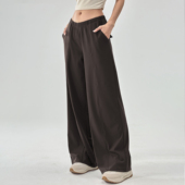 新款 显瘦外穿跑步普拉提训练健身长裤 女宽松运动直筒裤 秋冬瑜伽裤