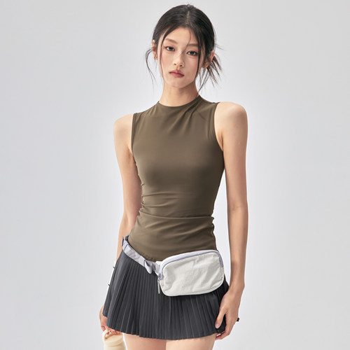 早春新款瑜伽服女半高领修身显瘦