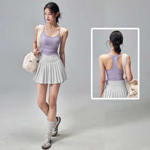 2025新款瑜伽服套装女显瘦普拉提两件套防走光网球裙透气外穿夏季