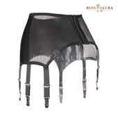 珞樱8384欧美腰封式 档吊袜带包胶金属葫芦扣闪光长筒袜丝袜配件