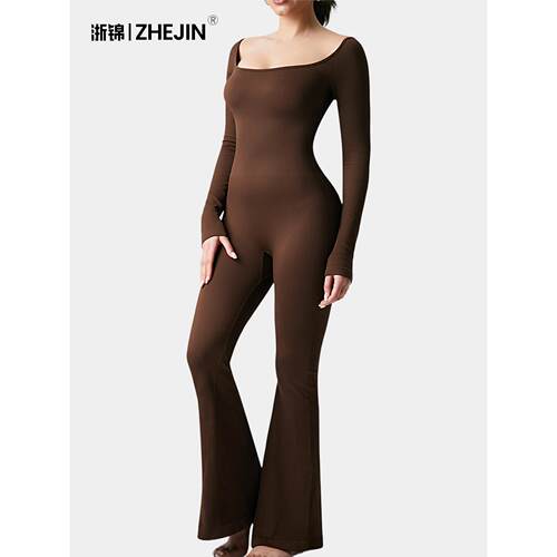 跨境欧美瑜伽服连体衣提