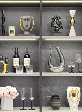 现代轻奢酒具仿真酒陈列道具摆件