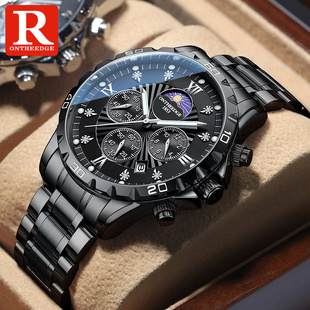腕表新款 瑞之缘手表男款 品牌瑞士商务男生男式 正品 黑武士 机械男士