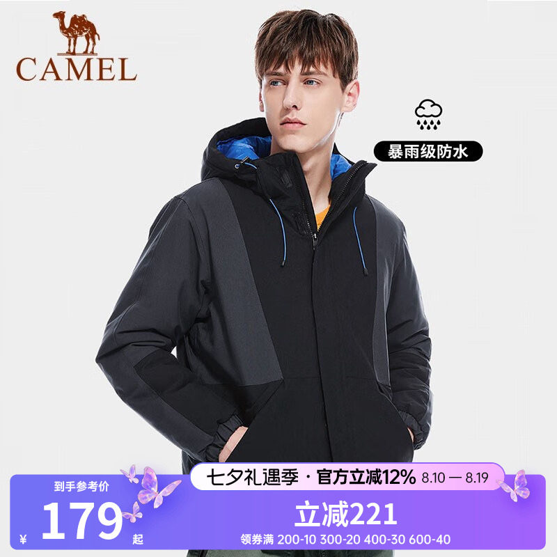 宽松工装骆驼防水外套