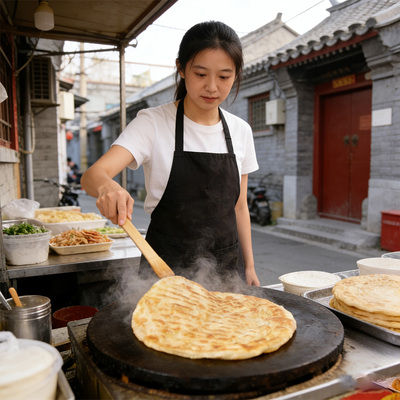 翻饼杆铲长竹板片挑杆翻面葱油大饼烙酱香饼煎饼的工具神器竹坯子