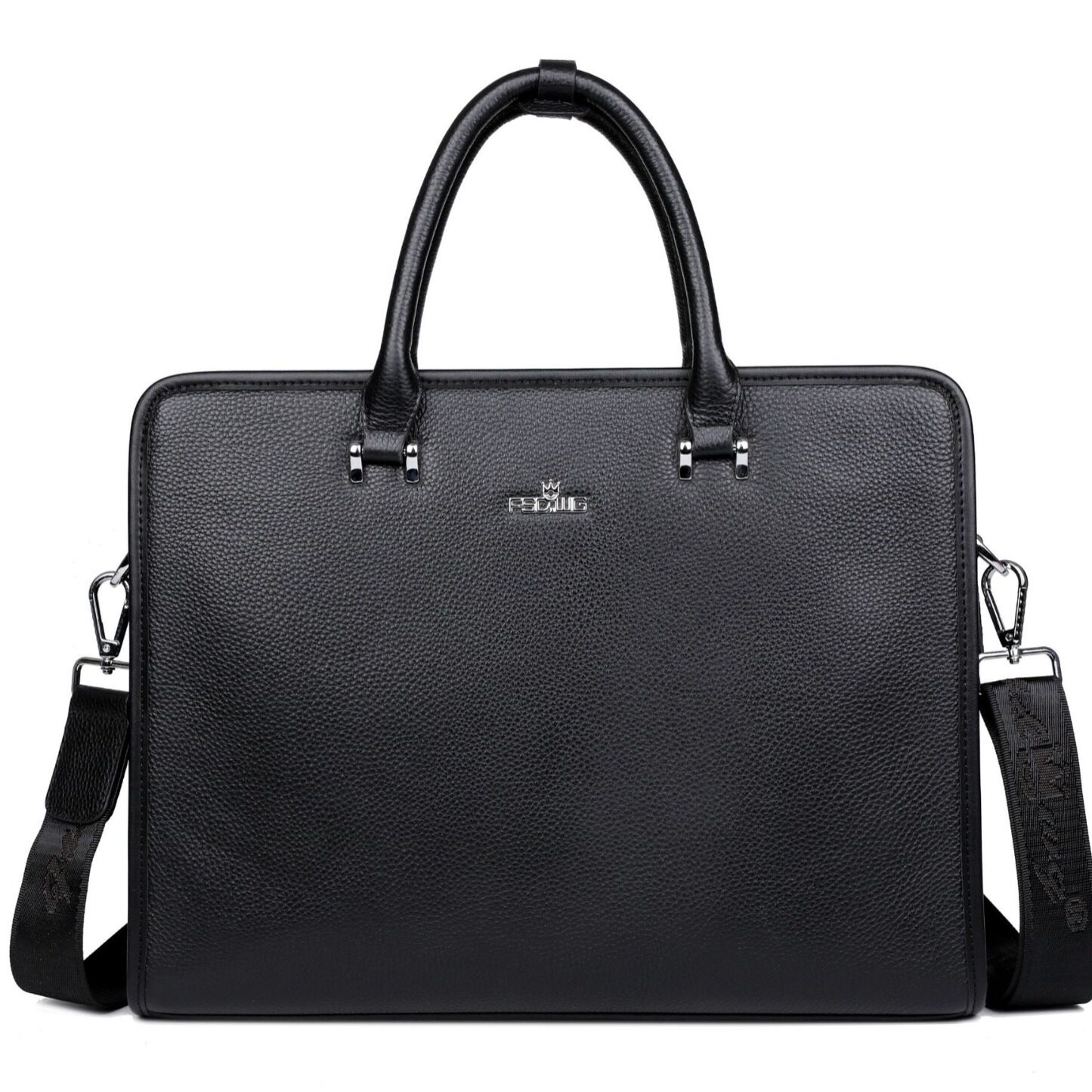 新款男士真皮手提包 2024商务斜挎公文包 大容量电脑包托特包全新