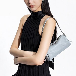 G乐春夏笔筒包女士手提包单肩斜挎手机包MINI小包托特包车缝线