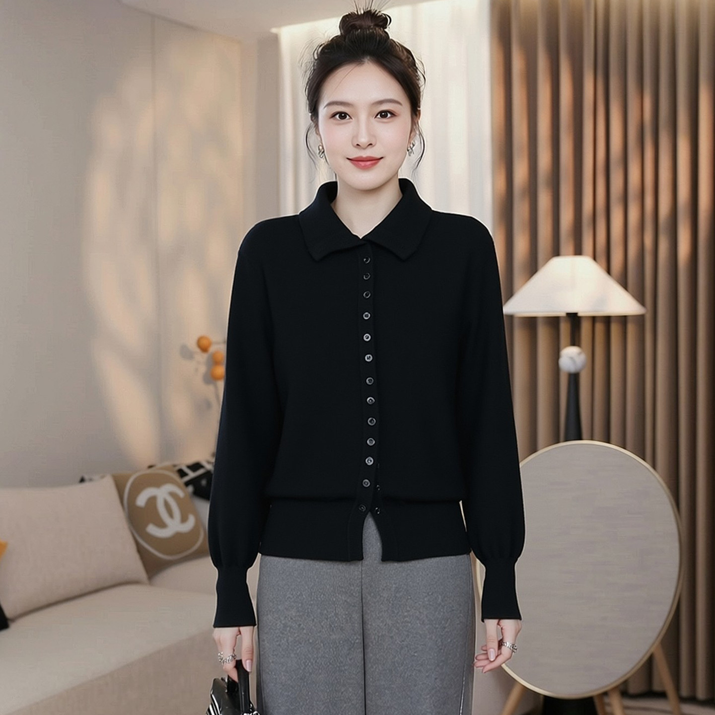 品牌舒适显瘦高品质内搭春秋大码胖mm高级感高领羊毛毛衣开衫女,女装/女士精品,大码内搭,淘宝优惠券,粉丝福利购,淘宝优惠卷