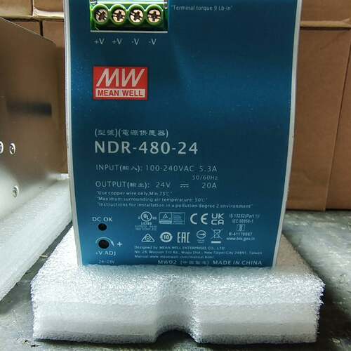 可维修NDR-480-24，台湾导轨开关电源24V20A4议价