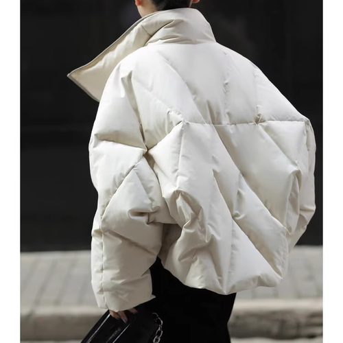 90白鹅绒廓形短款羽绒服外套女