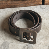 加厚5mm意大利真皮针扣带 复古38mm宽牛皮腰带 Double Arrows美式