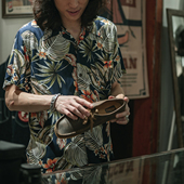 NON 衬衣 ALOHA复古热带树叶花短袖 STOCK夏季 古巴领夏威夷度假衬衫