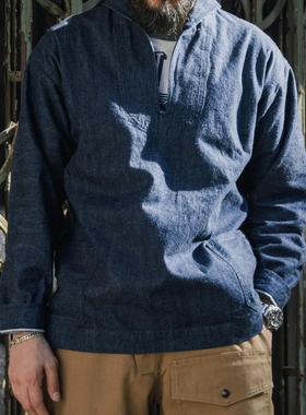 恶犬BRONSON 1917 Dungaree JUMPER 赤耳丹宁布套头罩衫USN夹克衫