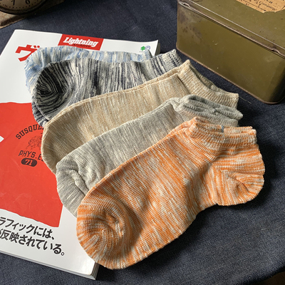 日式风男女通用均码短袜5对包邮