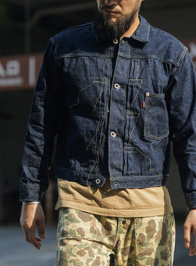 恶犬BRONSON 44806XX大战1st单袋原色赤耳丹宁夹克S506XX牛仔衣服